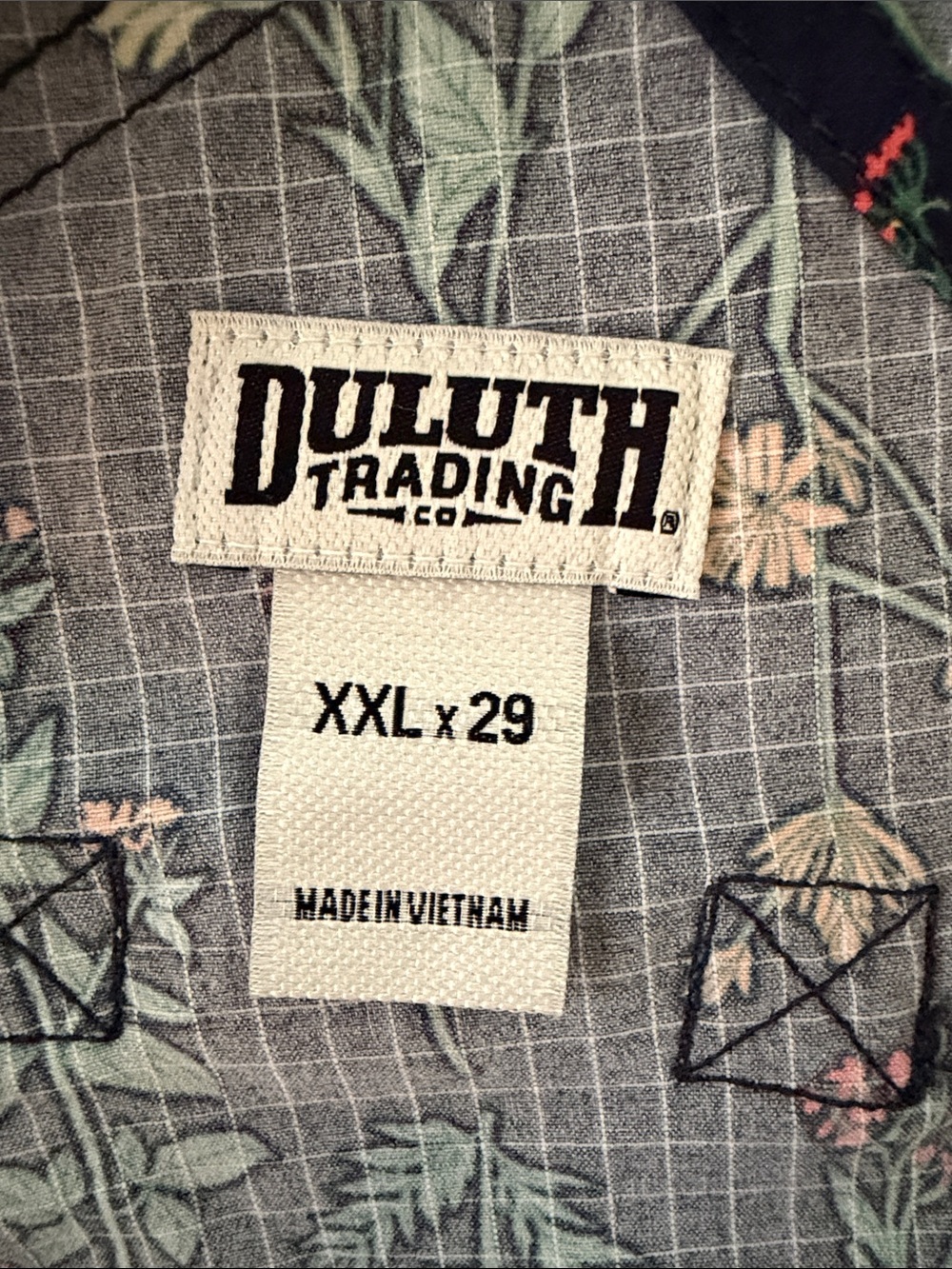 Duluth Trading Co. Wildflower Print Overalls XXL x 29 Navy Botanical Cottagecore - Picture 7 of 9